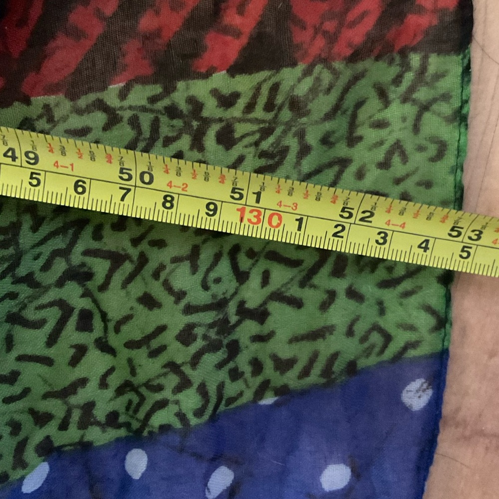 “ZARA SCARF” Multi Patterned and Multi Coloured Chiffon Scarf. - Picture 8 of 9